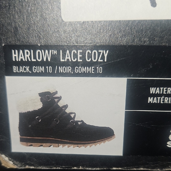 Sorel Harlow Lace Cozy Black Boots NIB - Picture 15 of 16